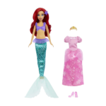 Ariel 2-In-1 Mermaid To Princess Doll with 2 Fashions and Accessories inspired By The Little Mermaid - Image 3