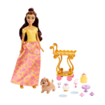 Belle Doll with Shiny Clothing, Tea Cart, Friends and Food Pieces, Teatime Cart Playset - Image 3