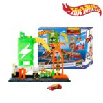 Hot Wheels HTN79 City Super Recharge Fuel Station, Ages 5+